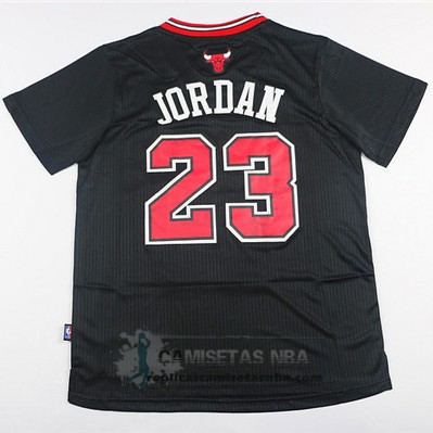 Camiseta Autentico Manga Corta Bulls Jordan Negro